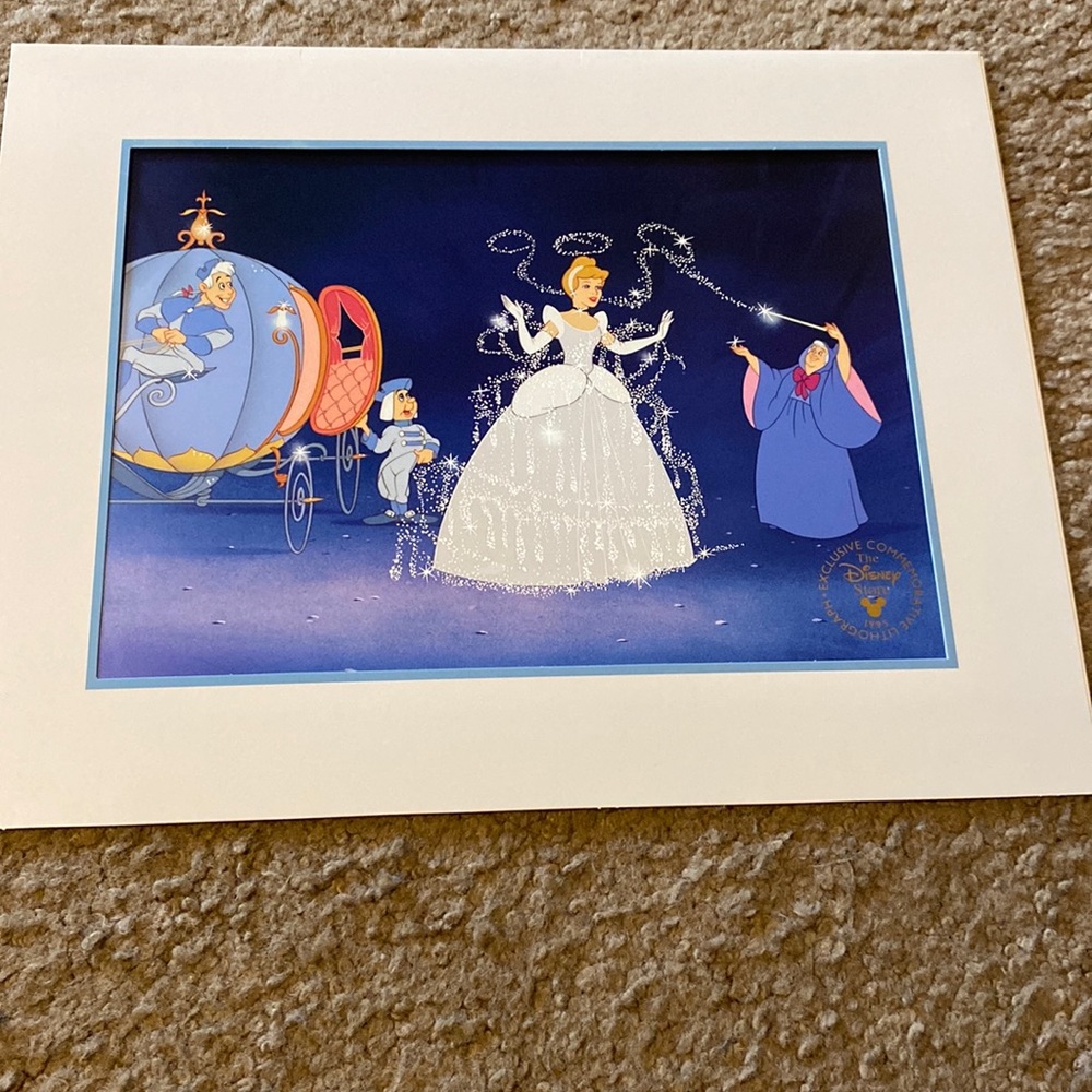 Exclusive Walt Disney Cinderella Lithograph. Excellent condition.